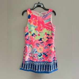 Lilly Pulitzer Donna Romper Dress in Beautiful Beach (Pink/Blue), size 4